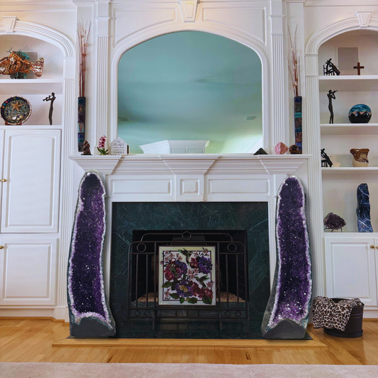 The Majestic Amethyst Geode Cathedral Pair